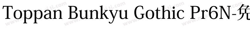 Toppan Bunkyu Gothic Pr6N字体转换